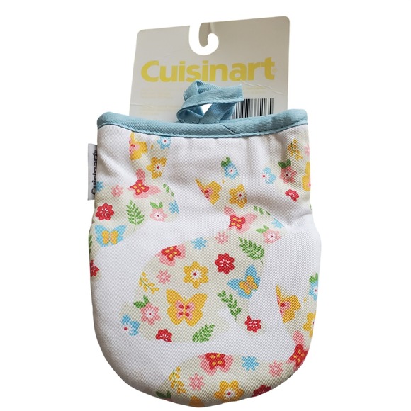 Cuisinart 2PK Mini Oven Mitts Easter Bunny Floral Butterfly Heat Resistant NEW - Picture 2 of 6
